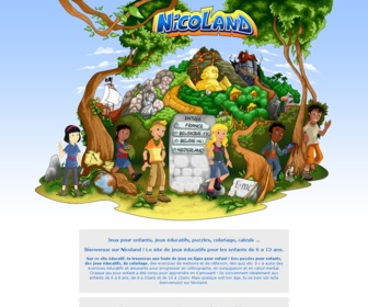Un site de jeux éducatifs : Nicoland.