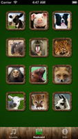 Capture de l'application Cris d'animaux sous iPhone