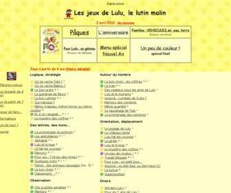 Les jeux de Lulu: un site avec des jeux pour tous les âges.