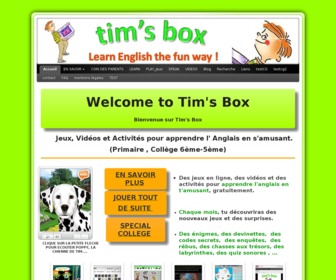 Tim's box - Learning English the fun way !
